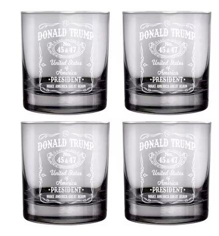 Trump Make America Great Again Whiskey Glass Lasers Engraved Presidency Trump-Glasses