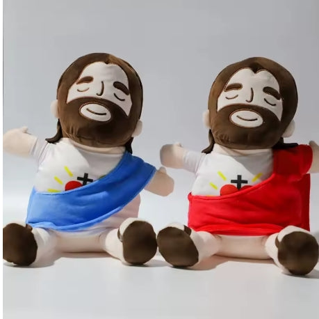 Soothing Breathing Jesus Plush Toy Doll Music Sleep Companion for christians of all ages