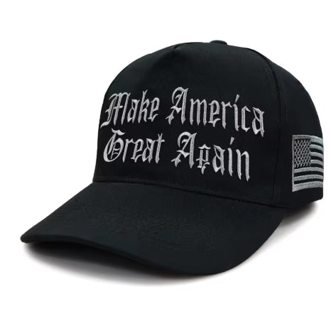 Dark Gothic MAGA Hat Make America Great Again Dark MAGA Hat Trump 2024 Hats Never Surrender Hat