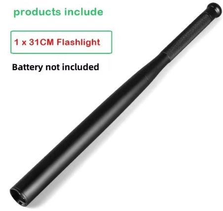 Aluminium Baseball Bat Waterproof Super Bright LED Flashlight Baton