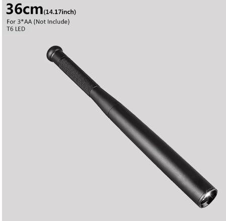 Aluminium Baseball Bat Waterproof Super Bright LED Flashlight Baton