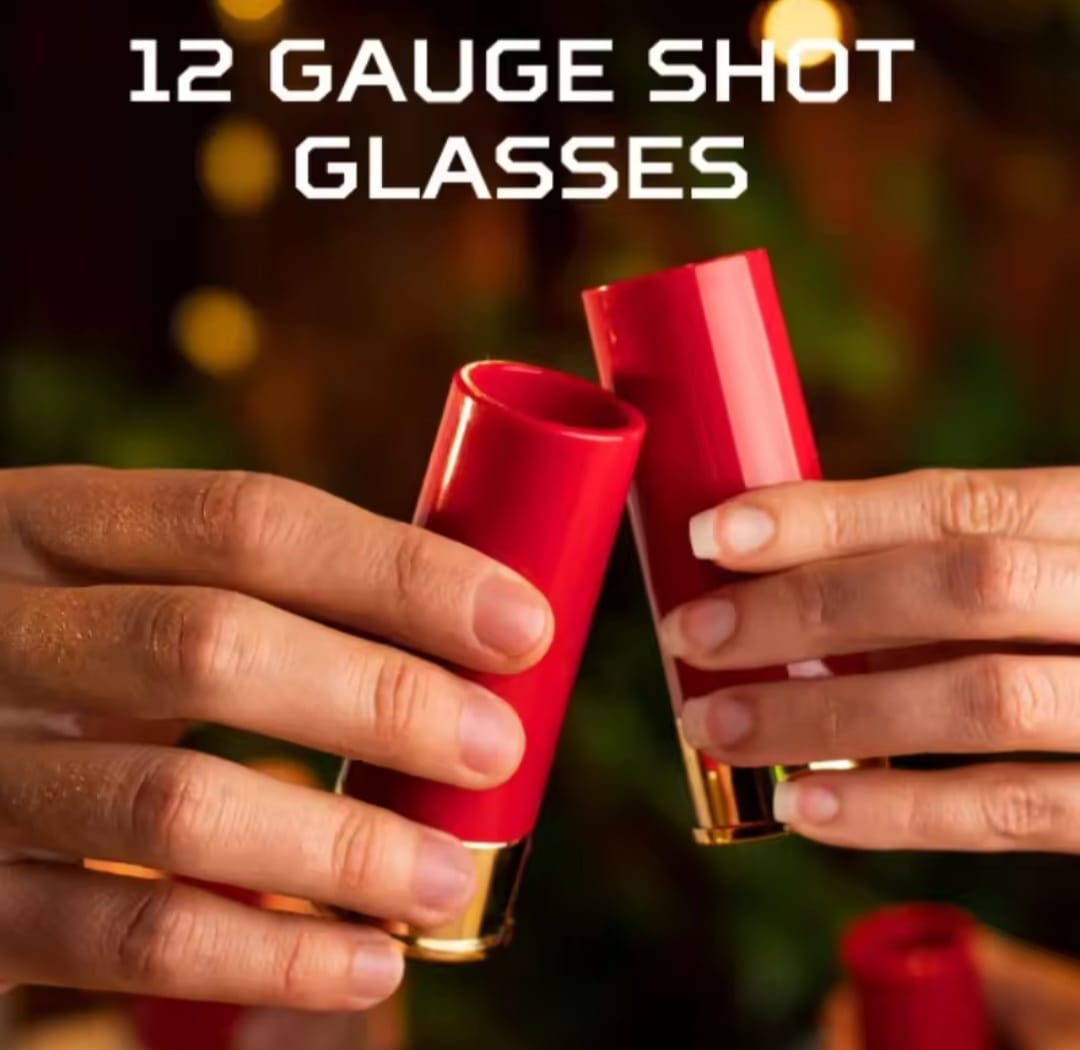 Shotgun Shell Shot Glasses Set of 4 Novelty Barware party xmas birthday gift