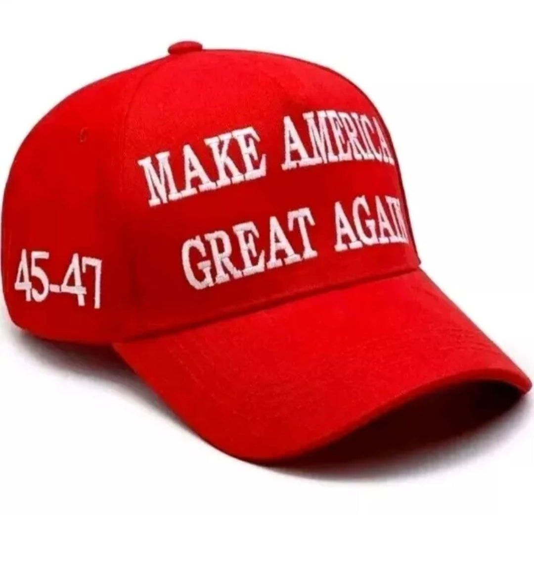 President Donald Trump 45-47 2024 Make America Great Again MAGA Red hat cap