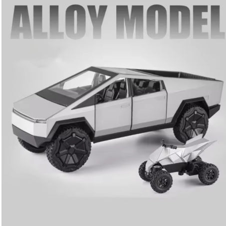 1:24 Teslas Cybertruck Pickup Alloy Car Model Diecast