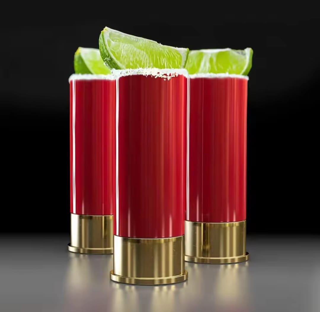 Shotgun Shell Shot Glasses Set of 4 Novelty Barware party xmas birthday gift