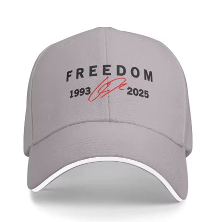 charlie kirk freedom 1993-2025 unisex memorial hat baseball cap