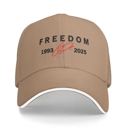charlie kirk freedom 1993-2025 unisex memorial hat baseball cap