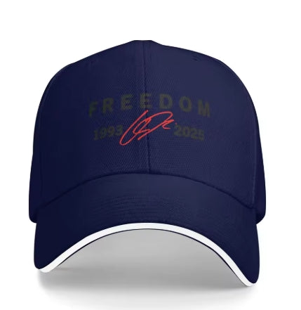 charlie kirk freedom 1993-2025 unisex memorial hat baseball cap
